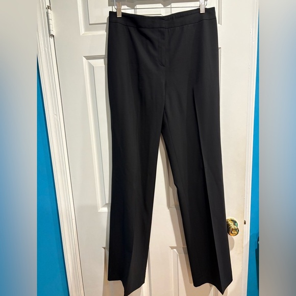 Lafayette 148 women’s trousers pants menswear sz 8 black wool - Picture 1 of 6